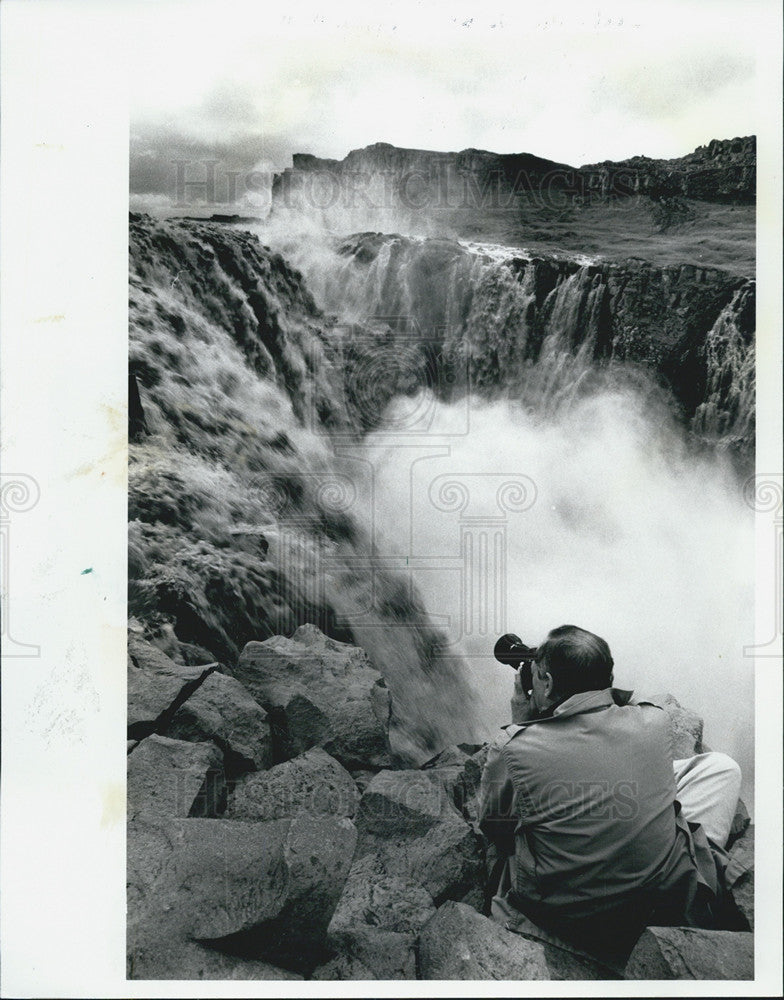1991 Press Photo Dettifoss Waterfall, Iceland - Historic Images
