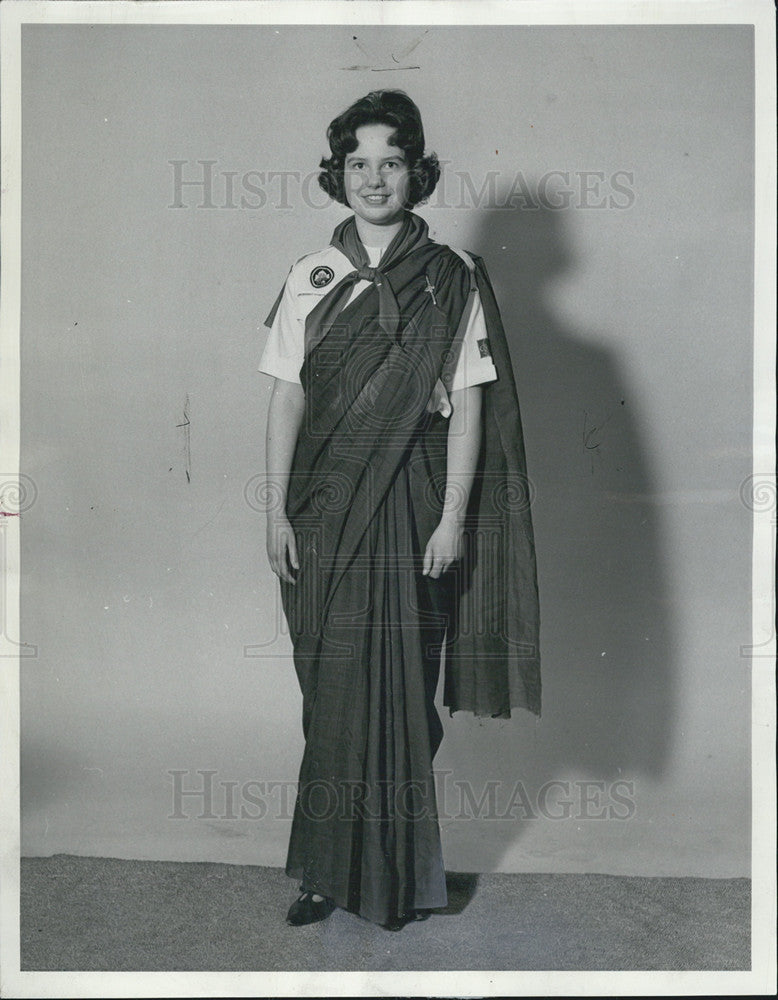 1965 Press Photo Carol Morris, Girl Scouts of India - Historic Images