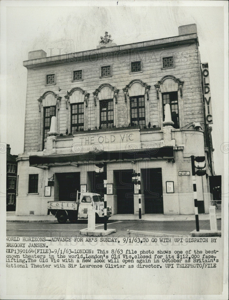 1963 Press Photo Old Vic Theater, London - Historic Images