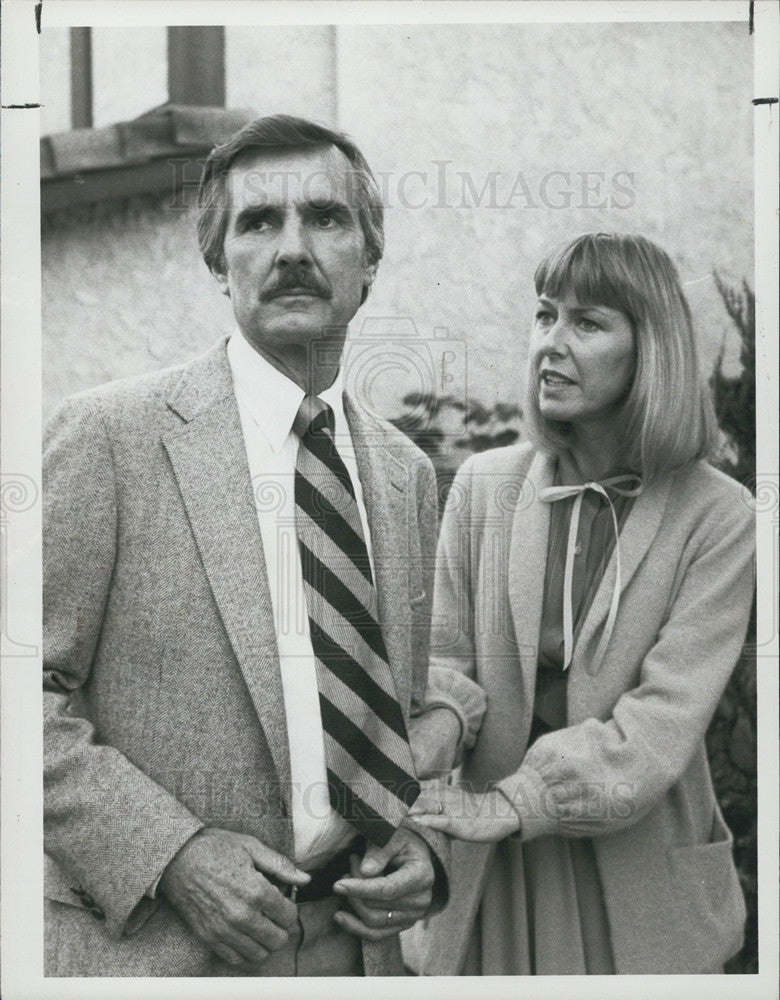 1983 Press Photo Dennis Weaver, Karen Grassle, Cocaine: One Man&#39;s Seduction - Historic Images