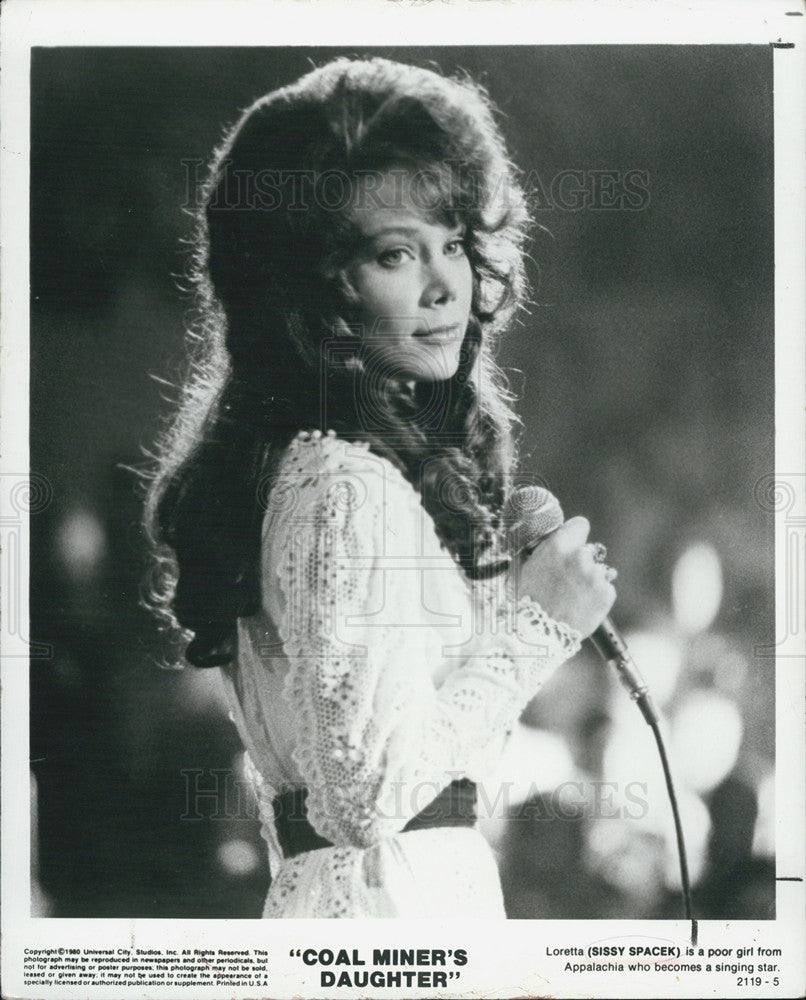 1981 Press Photo Coal Miner&#39;s Daughter Actress Sissy Spacek - Historic Images