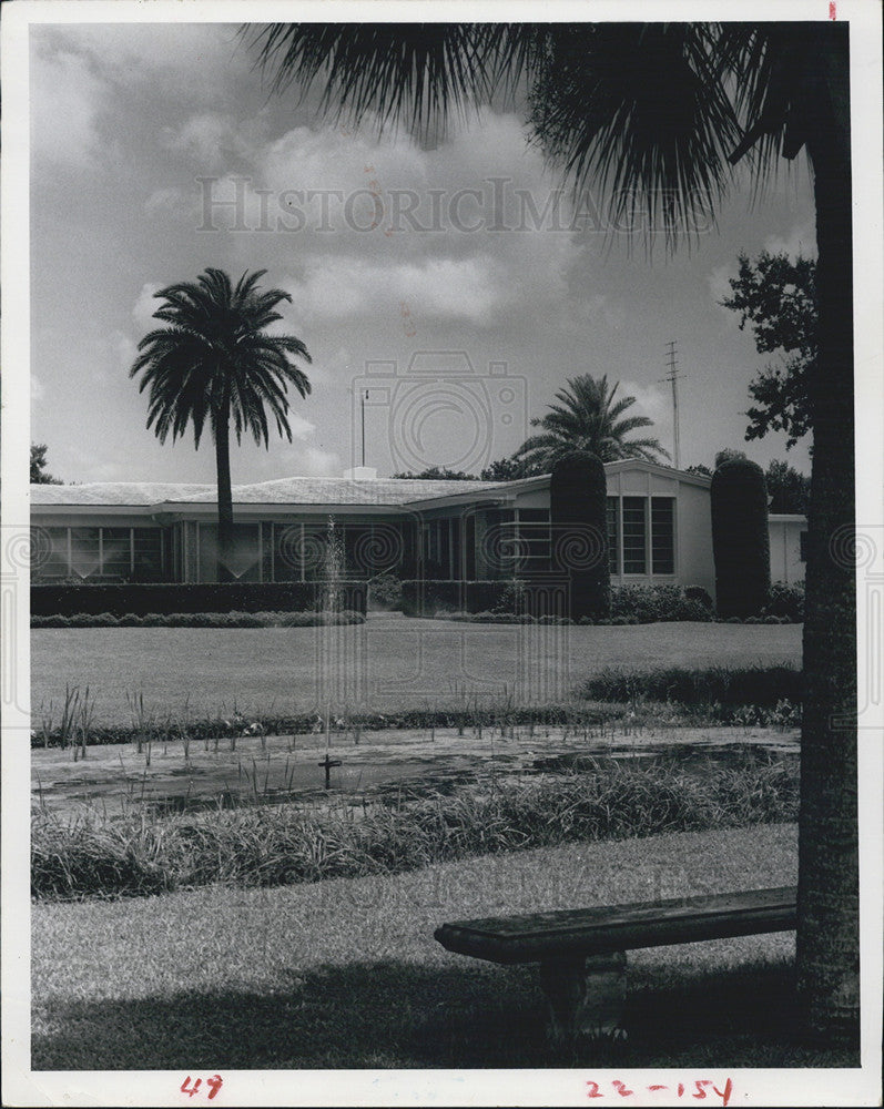 1964 Press Photo Modern ranch-style house in Belleair. - Historic Images