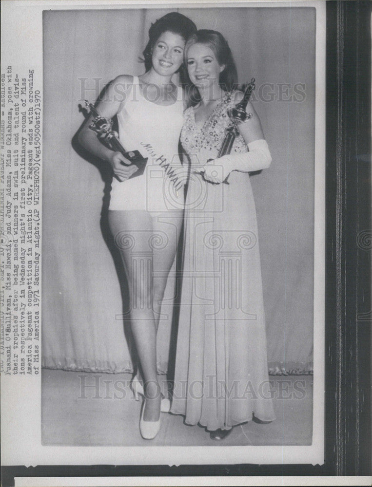 1970 Press Photo Miss America First Round Competition, P. O&#39;Sullivan, J. Adams - Historic Images