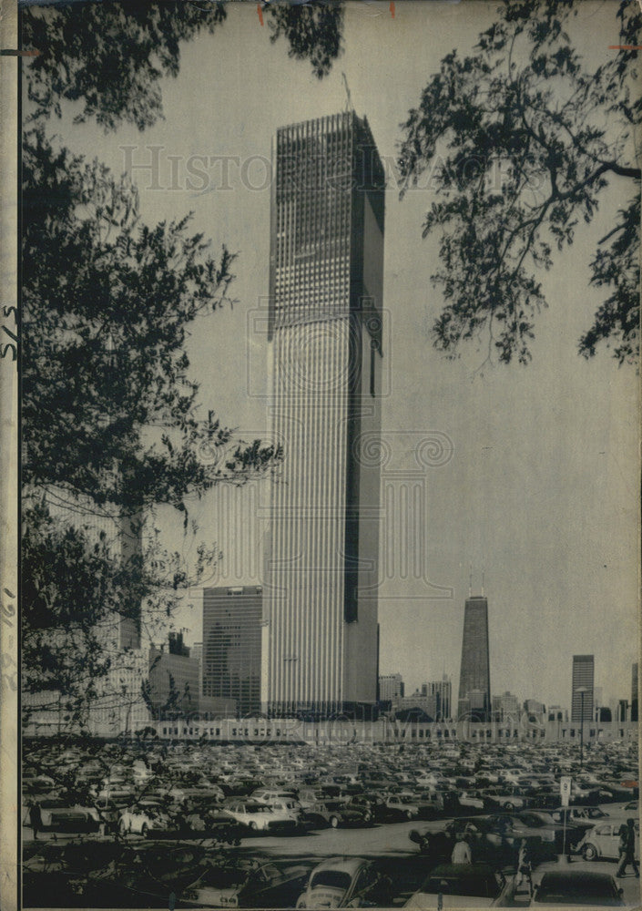 1976 Press Photo Chicago Standard Oil Building 3rd Tallest In World-80 Stories - Historic Images