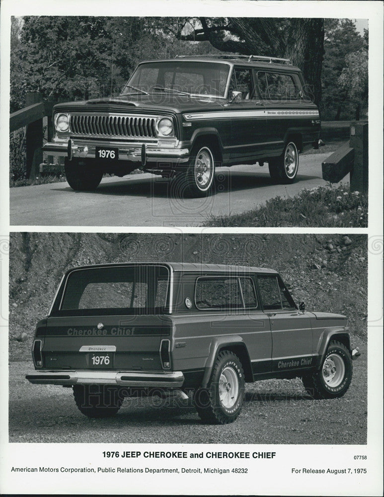 1976 Press Photo Jeep Cherokee, Chief - Historic Images