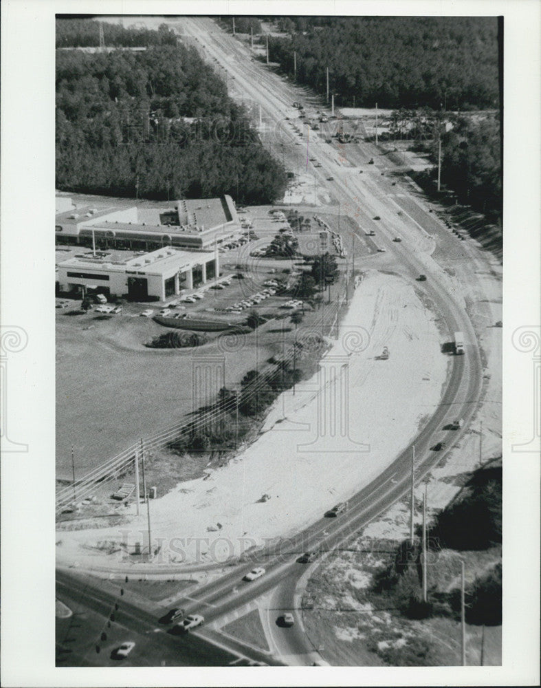 1992 Press Photo Road Construction On U.S. 19 In St. Petersburg Florida - Historic Images