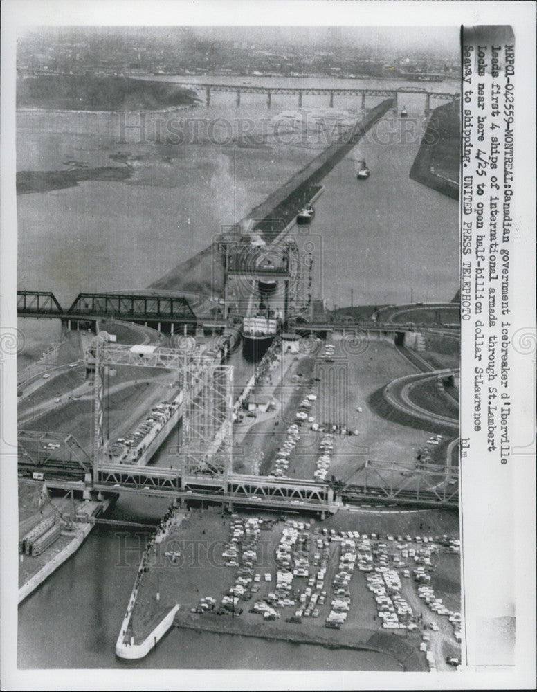 1959 Press Photo Canadian D&#39;iberville Aerial view - Historic Images