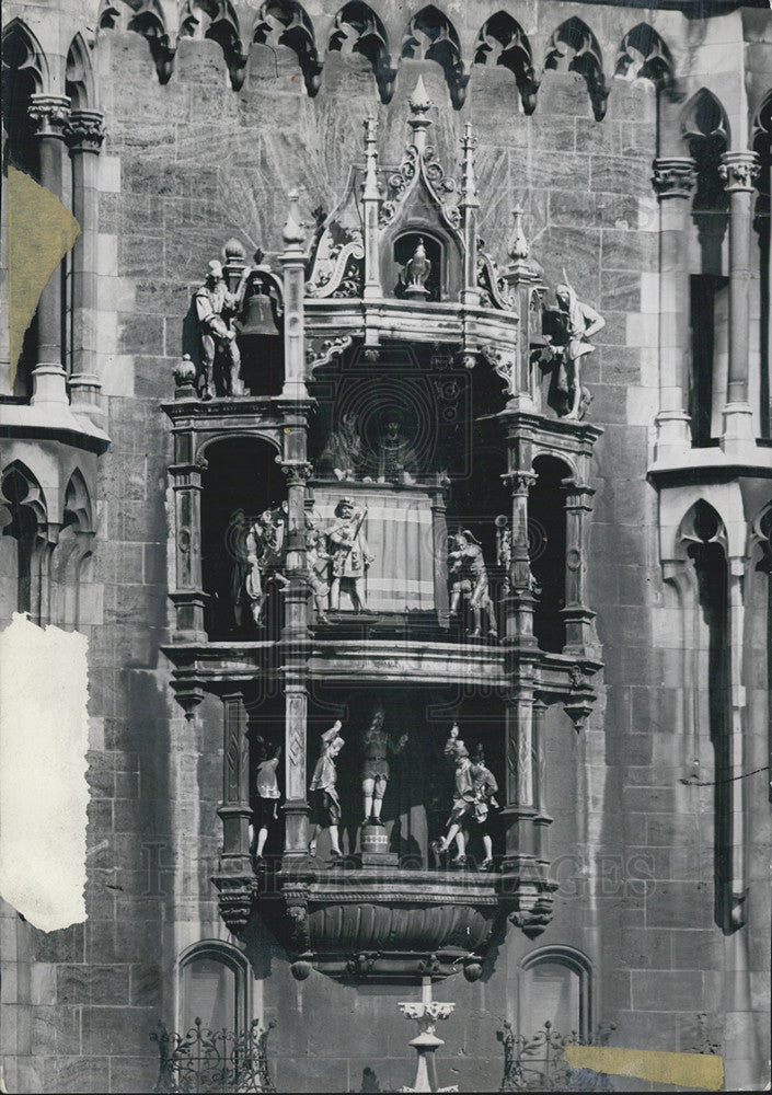 1972 Press Photo Famed Glockenspiel In The Tower Of Munich&#39;s Rathaus, City Hall - Historic Images