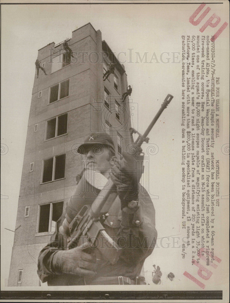 1976 Press Photo Montreal The Olympic security network has been bolstered - Historic Images