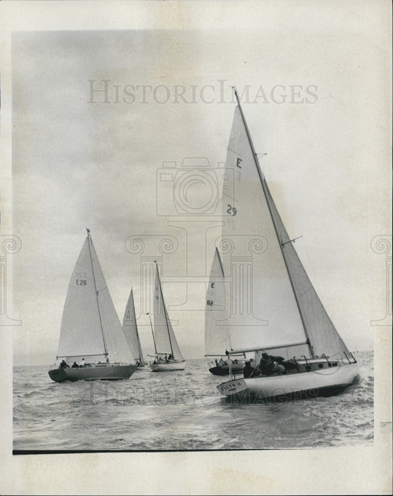 1980 Press Photo Sailboats in Chicago-to-Michigan City race - Historic Images