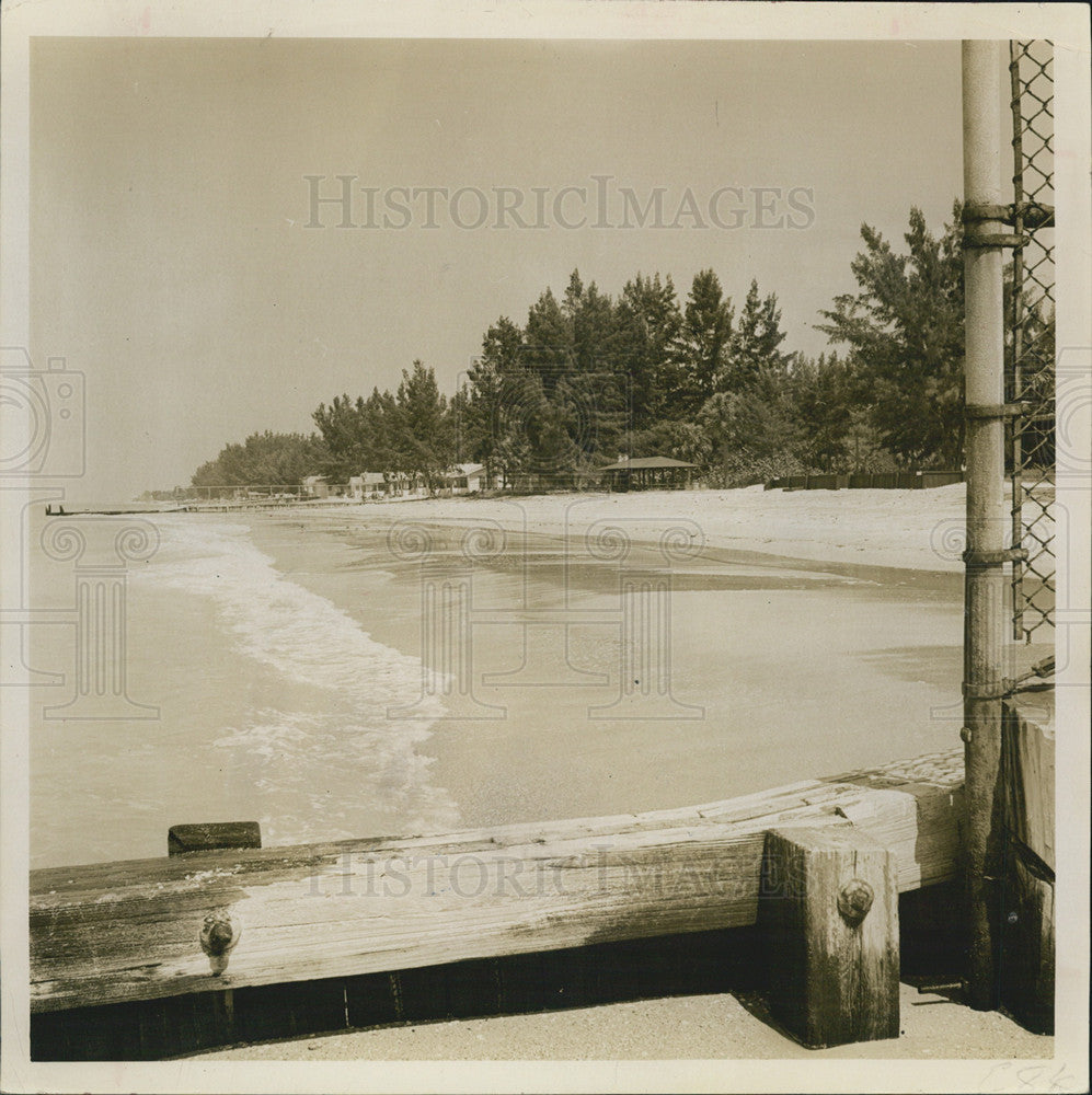 Press Photo The recent freeze made all Florida beaches look like this. - Historic Images