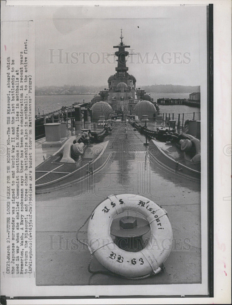 1971 Press Photo USS Missouri Japanese Signing Surrender Of World War II - Historic Images
