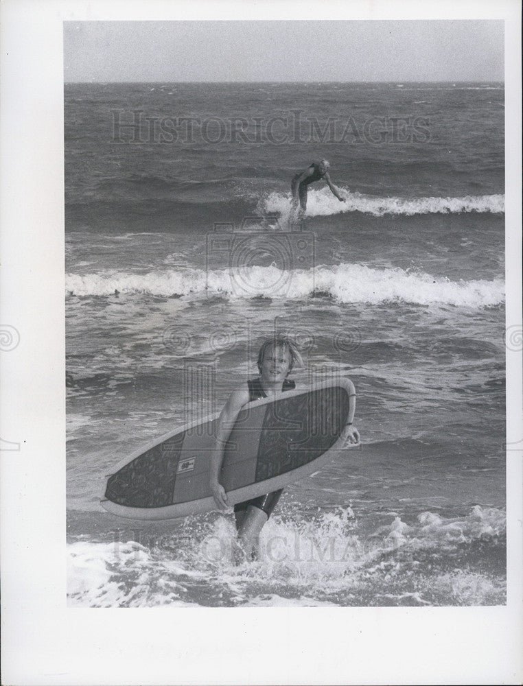 1968 Press Photo Gulf of Mexico Tampa bay surfing - Historic Images