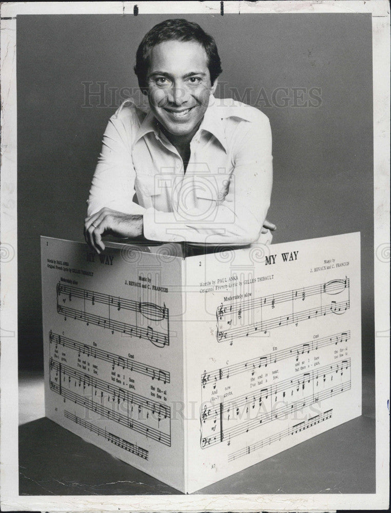 1978 Press Photo Paul Anka Singer Songwriter - Historic Images