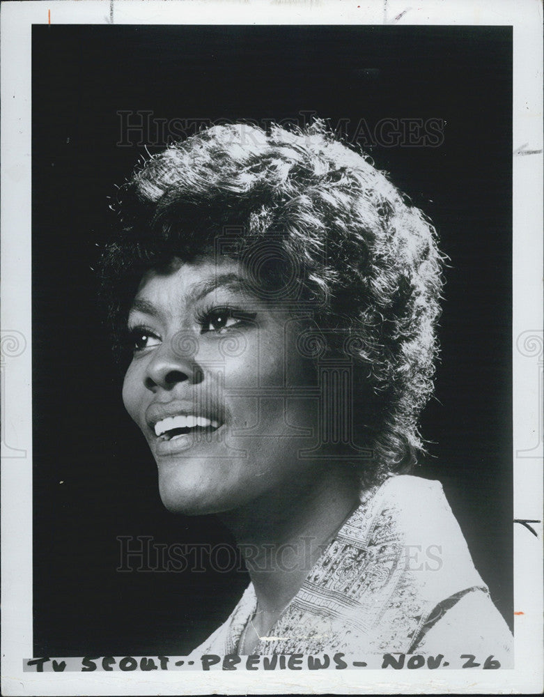 1971 Press Photo Dionne Warwick Singer - Historic Images