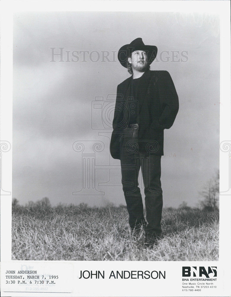 1995 Press Photo Singer John Anderson - Historic Images