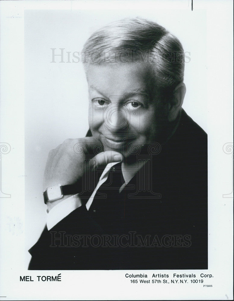 1987 Press Photo Mel Torme Jazz Singer And Actor Columbia Artists Festivals Corp - Historic Images