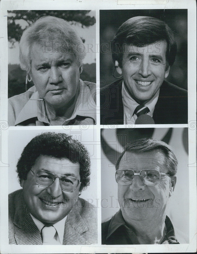 1989 Press Photo Broadcaster Pat Summerall Brent Musburger CBS Sports - Historic Images