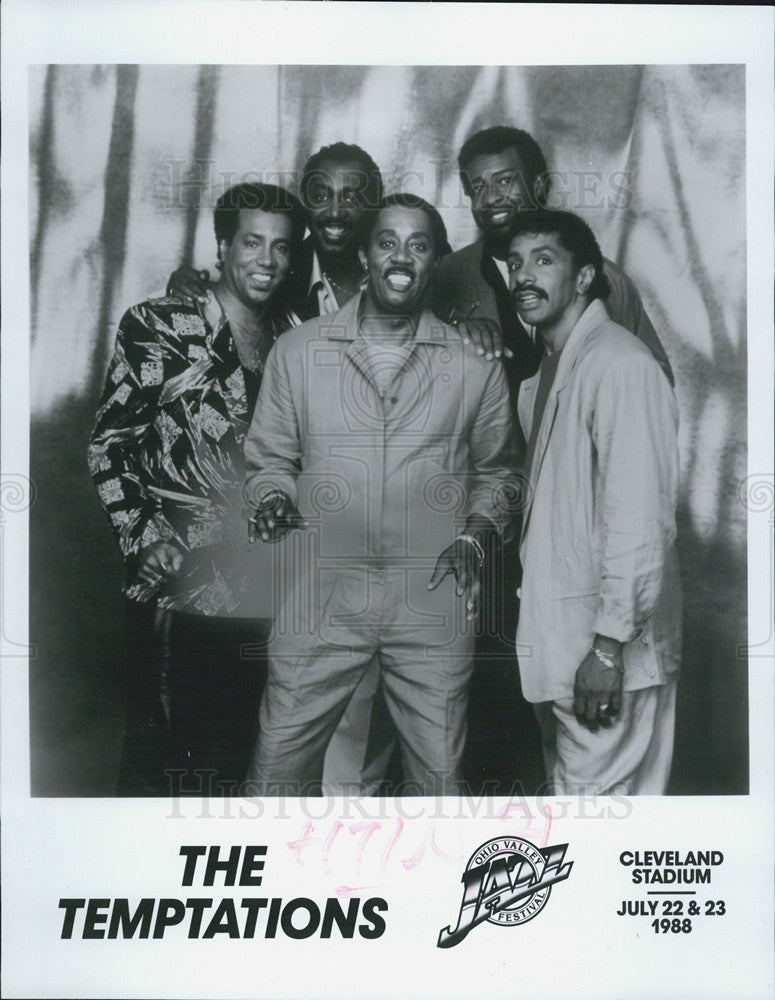 1988 Press Photo Singing Group Temptations - Historic Images