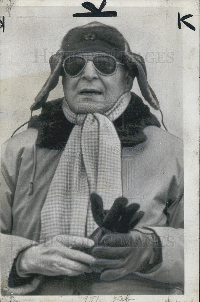 1951 Press Photo General Douglas MacArthur arrives at Kimpo Airfield near Seoul - Historic Images