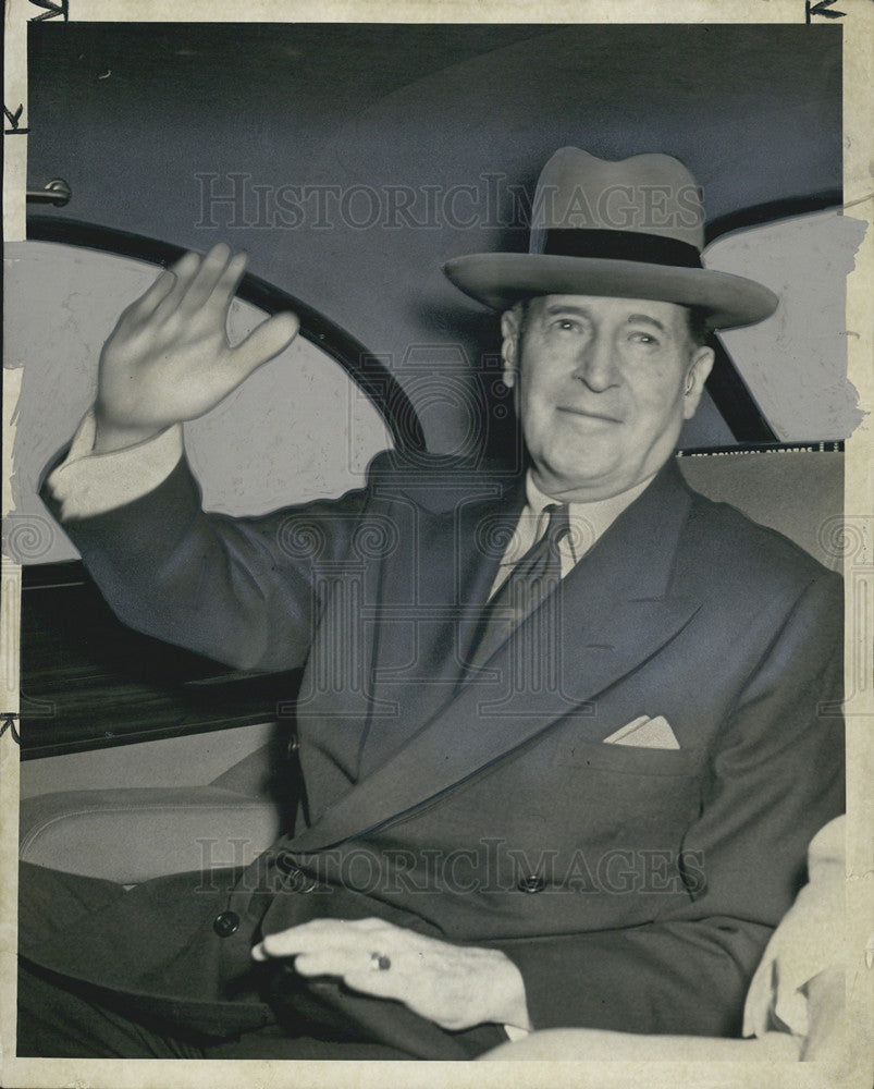 1952 Press Photo General Douglas MacArthur Arrives Midway Airport - Historic Images