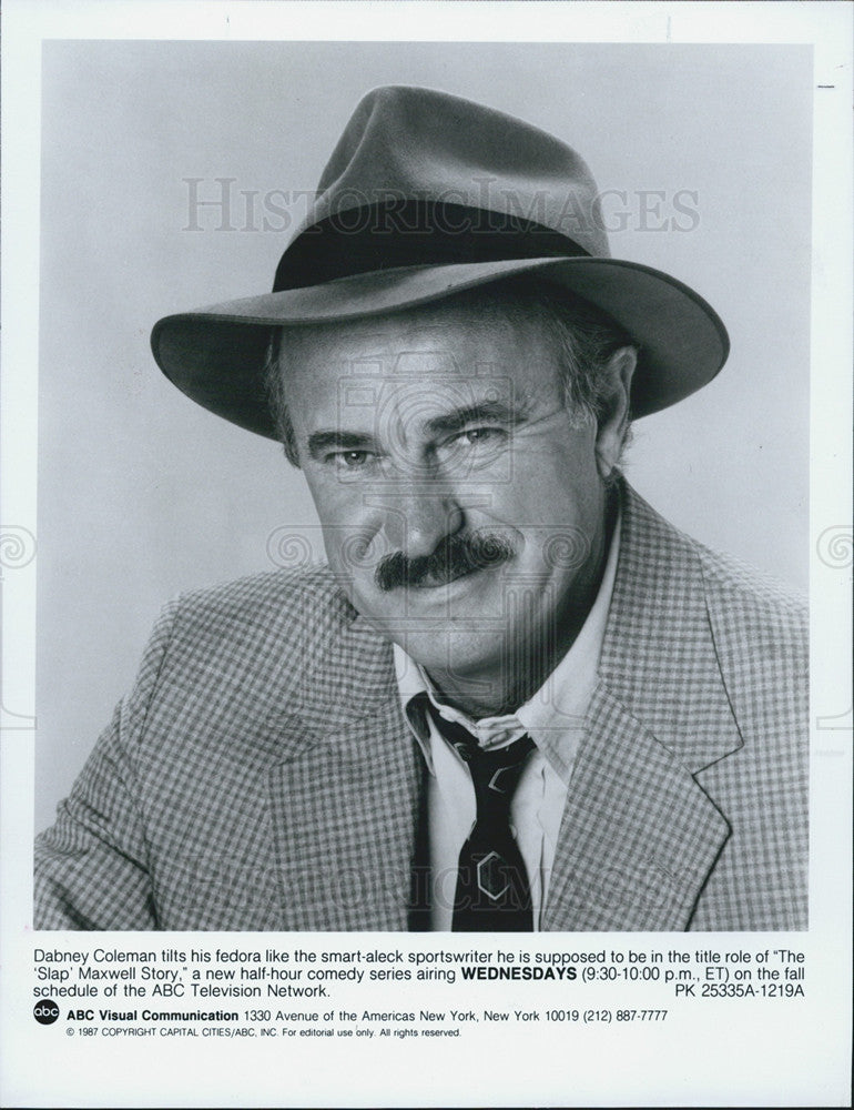 1987 Press Photo Dabney Coleman in &quot;The &#39;Slap&#39; Maxwell Story.&quot; - Historic Images