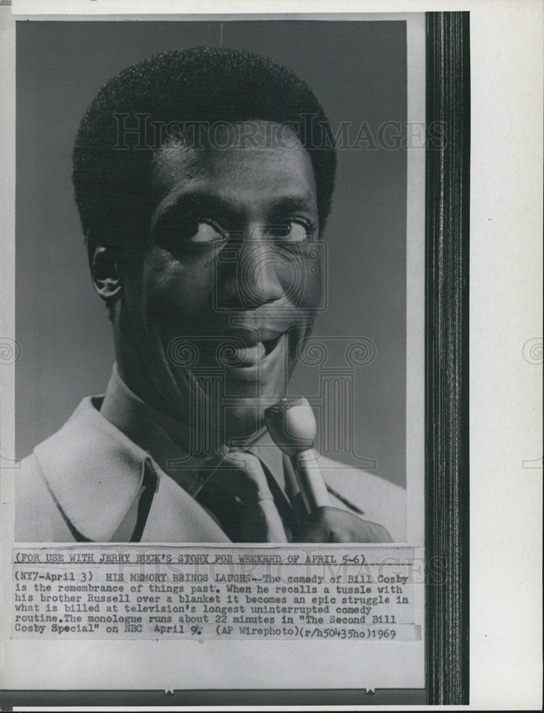 1969 Press Photo Comedian Bill Cosby Promotion The Second Bill Cosby Special - Historic Images