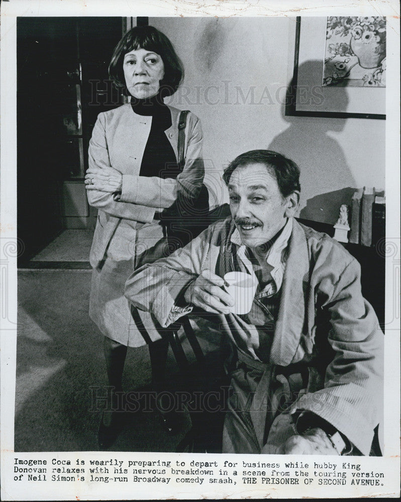 1974 Press Photo Imogene coca the prisoner of second avenue Actor - Historic Images