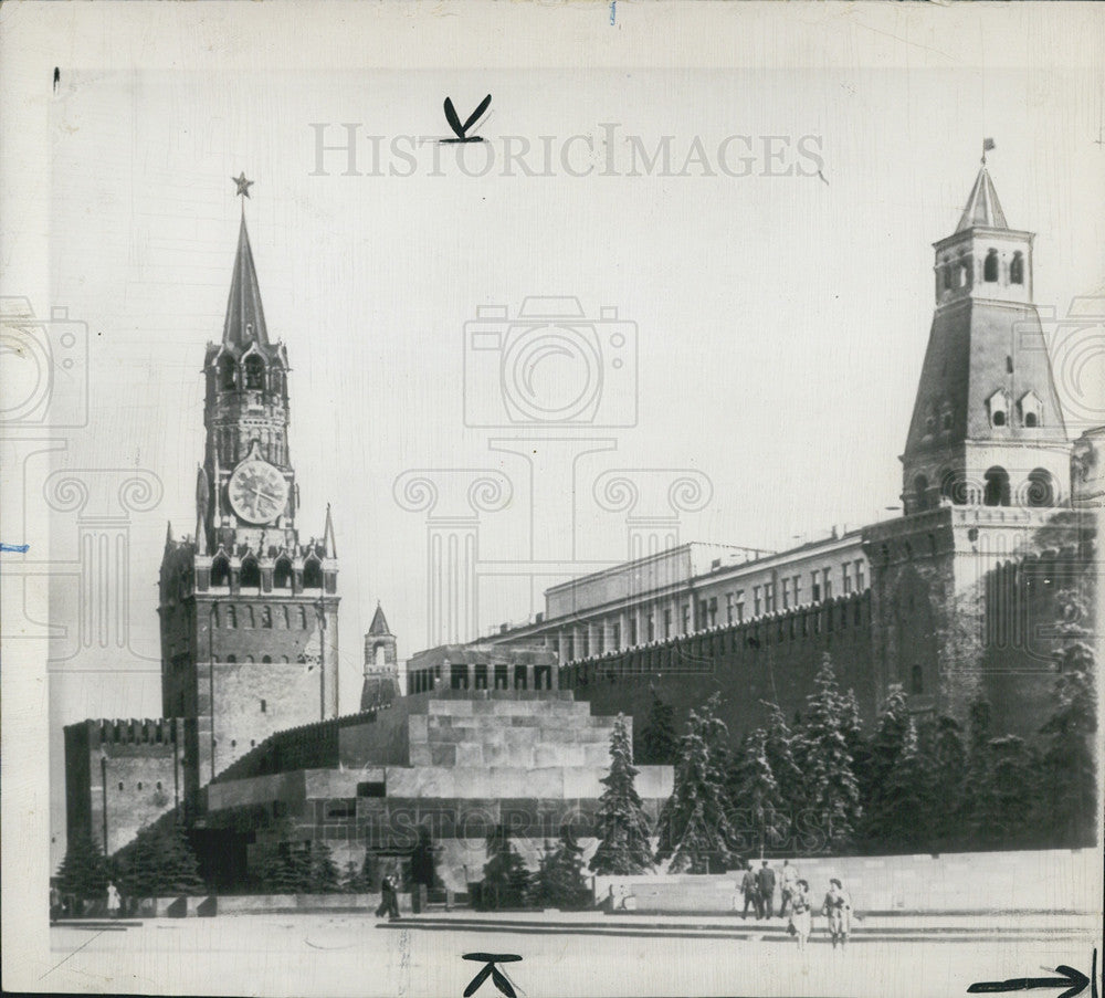 1956 Press Photo The mausoleum where Joseph Stalin will be buried - Historic Images