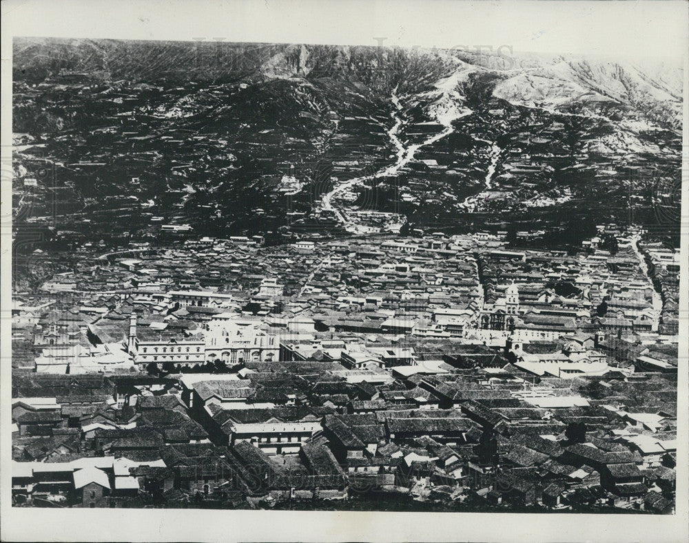1930 Press Photo Aerial View of Bolivian Capital La Paz Seized by Rebels - Historic Images