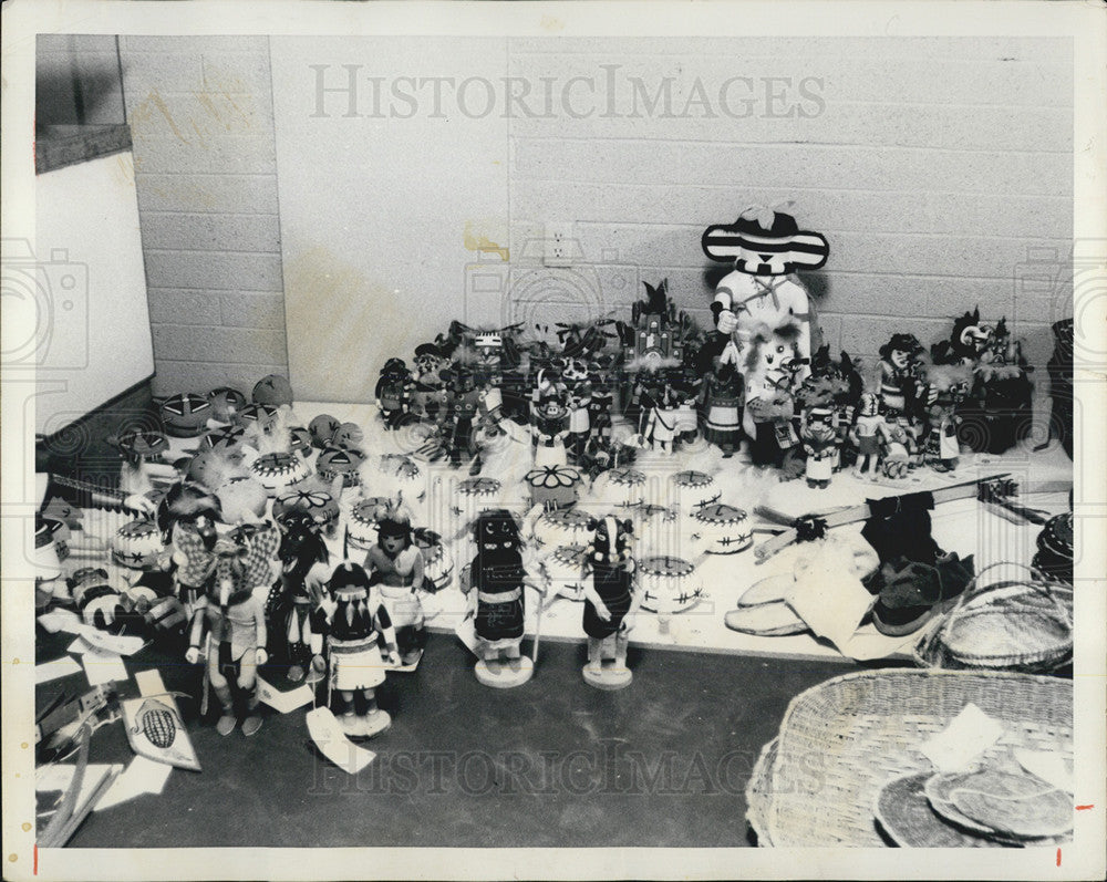 1967 Press Photo Kachina Dolls India Tribal Dolls at Museum - Historic Images