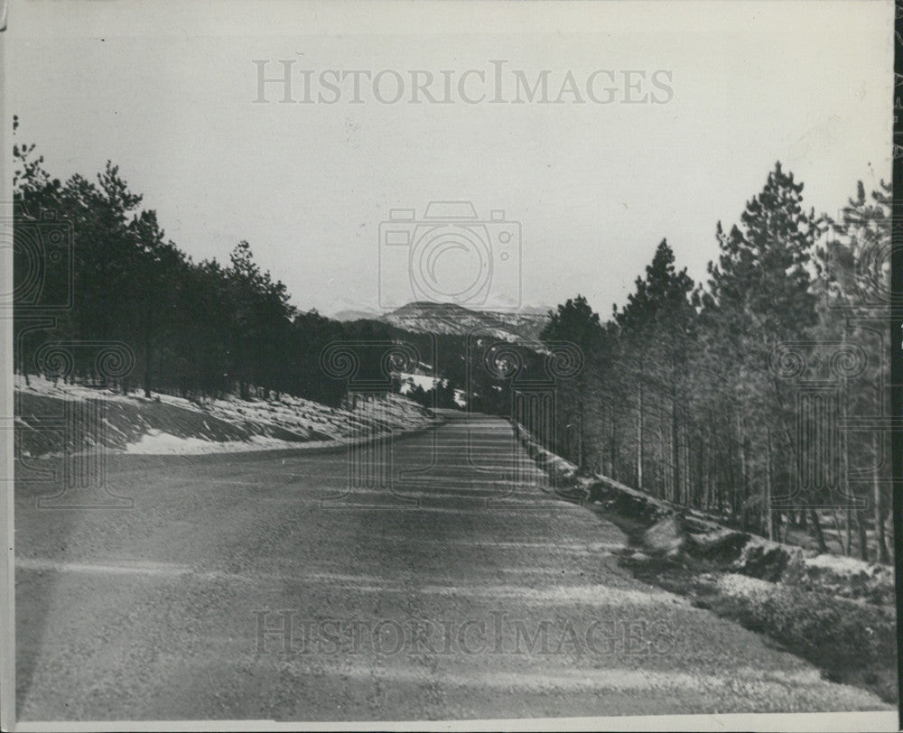 1938 Press Photo Floyd Hill Road and top of Mt. Vernon - Historic Images