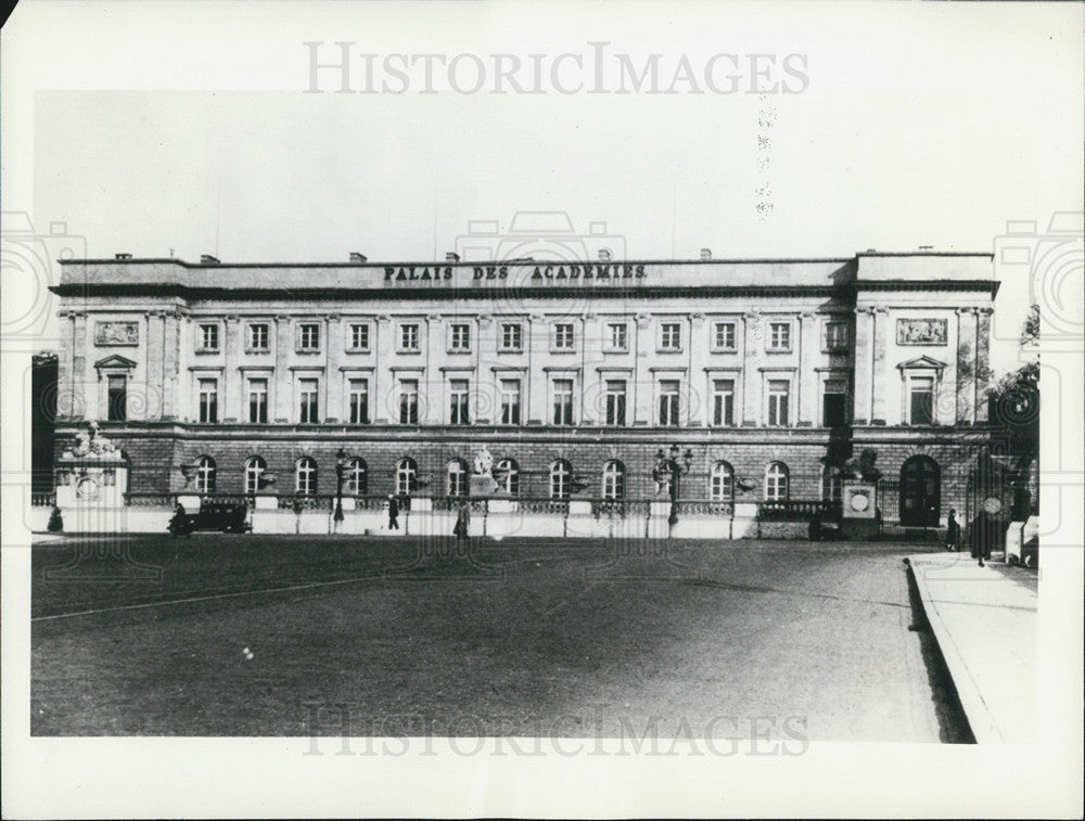 1937 Press Photo Palace of Academies in Brussels Belgium will host Nine Powers - Historic Images
