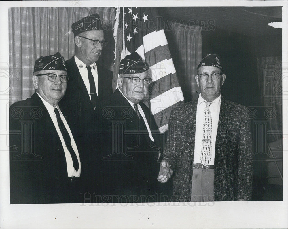 1955 Press Photo Suncoast Swedish Club Henry E Carlson Norman Vose Harold Palmer - Historic Images