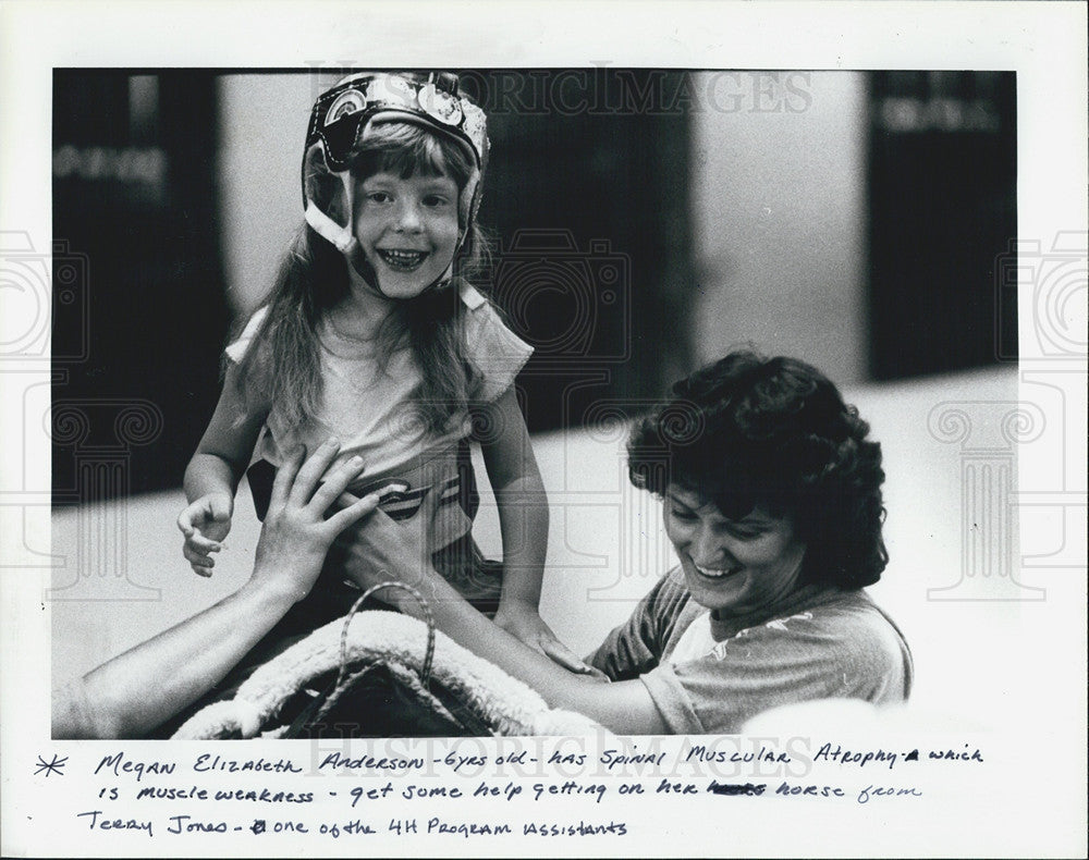 1983 Press Photo Michigan Handicapped Children - Historic Images