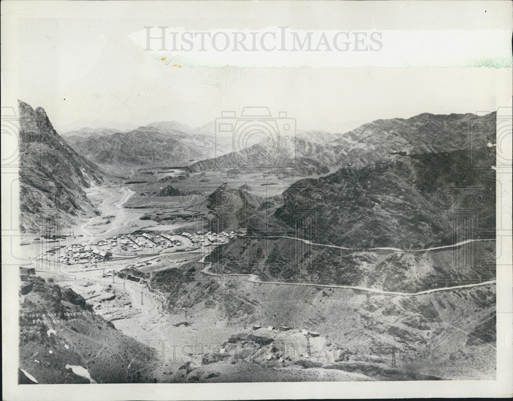 1943 Press Photo Afghanistan Mountains Aerial View Khyder Pass At Landikotal - Historic Images
