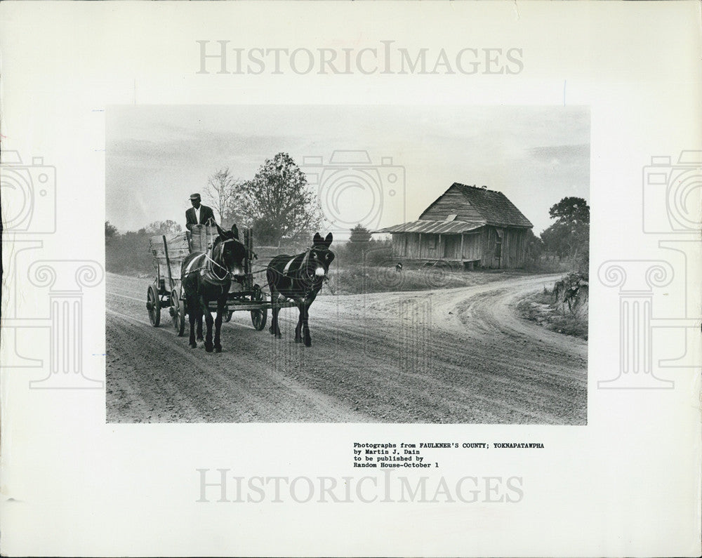 1964 Press Photo Cotton Worker Returning Home in Wagon - Historic Images