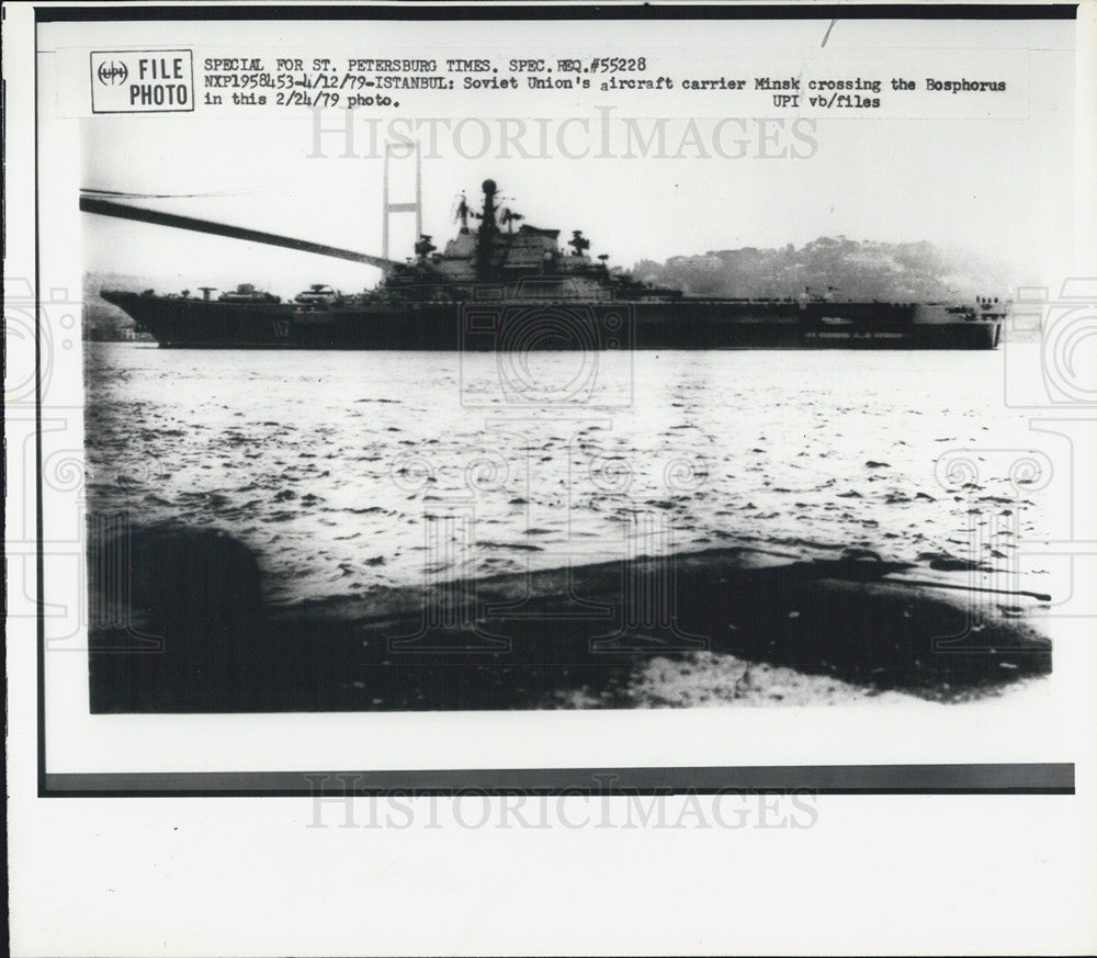 1979 Press Photo Soviet aircraft carrier Minsk - Historic Images