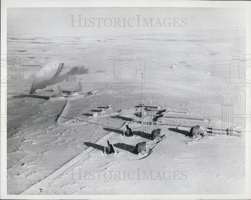 1964 Press Photo Distant Early Warning Line Outpost Baffin island Aerial View - Historic Images