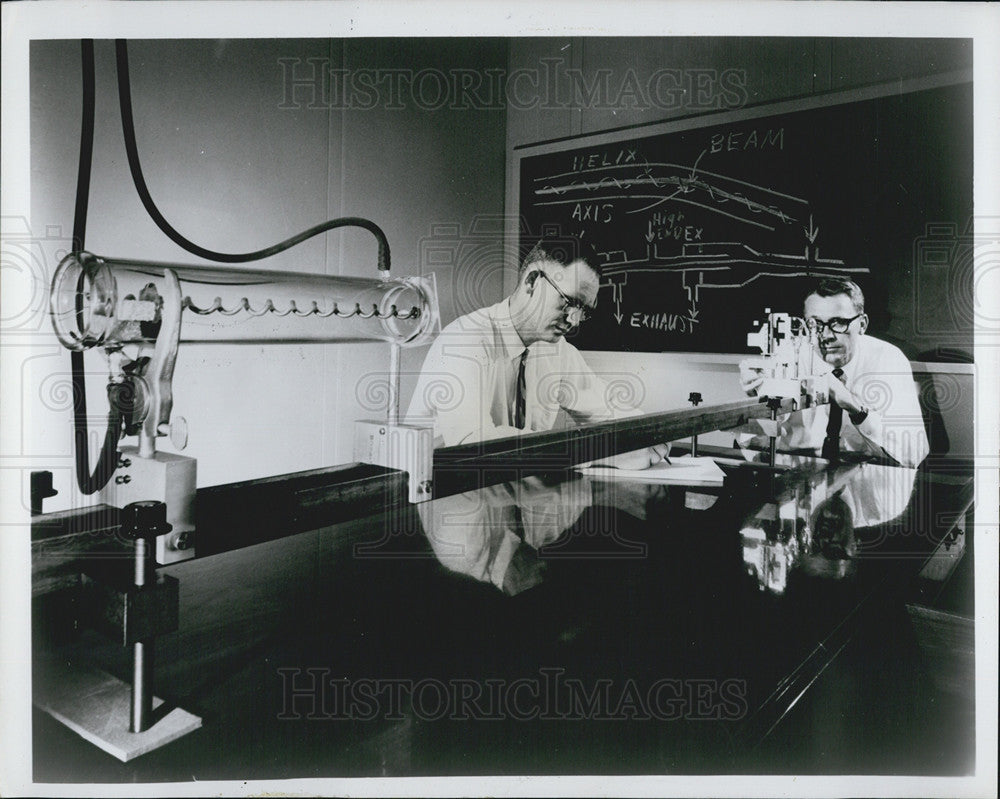 1966 Press Photo Experimental Helical Gas Convection Lens Test Bell Telephone - Historic Images