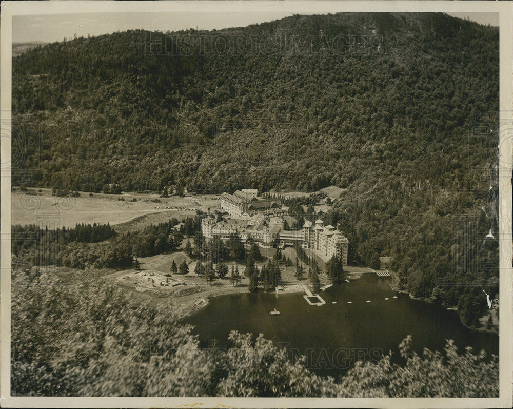 Press Photo Balsams On Lake Gloriette Dixville Notch New Hampshire Aerial View - Historic Images