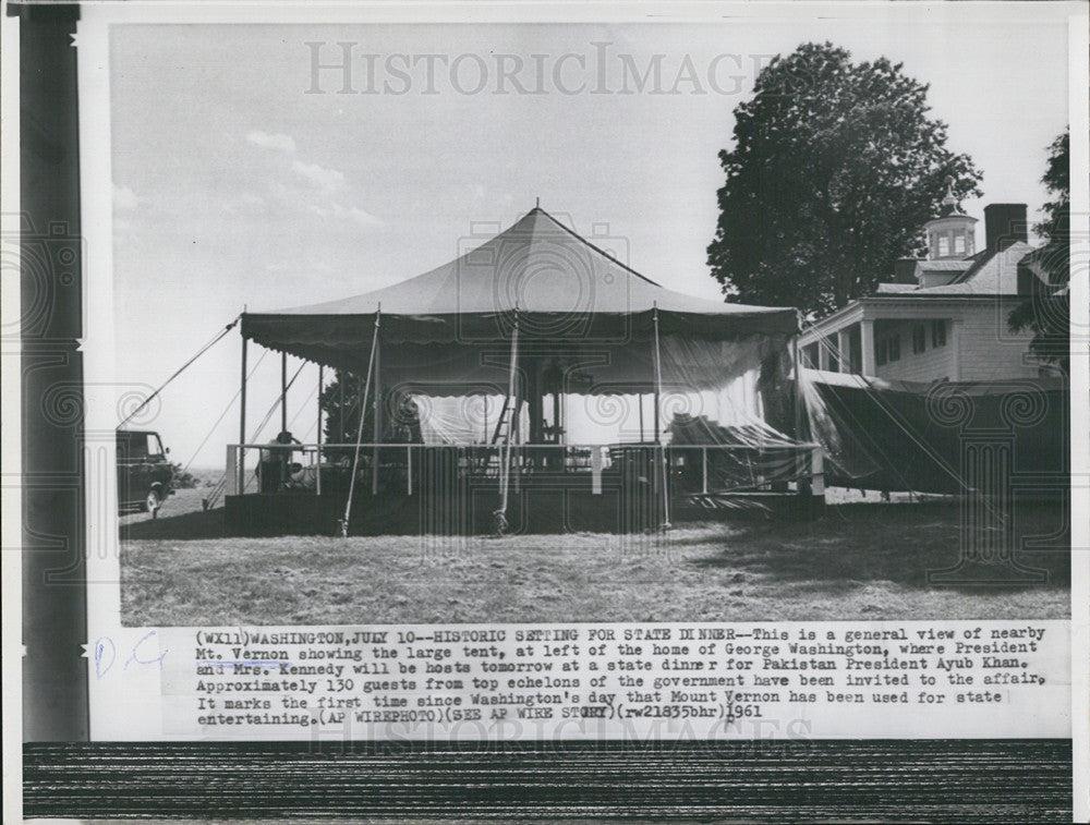 1961 Press Photo Mt. Vernon, George Washington&#39;s Home - Historic Images