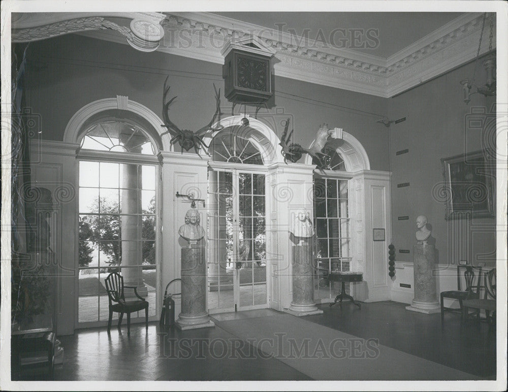 Press Photo Thomas Jefferson&#39;s Former Home Monticelli Interior Clock Virginia - Historic Images