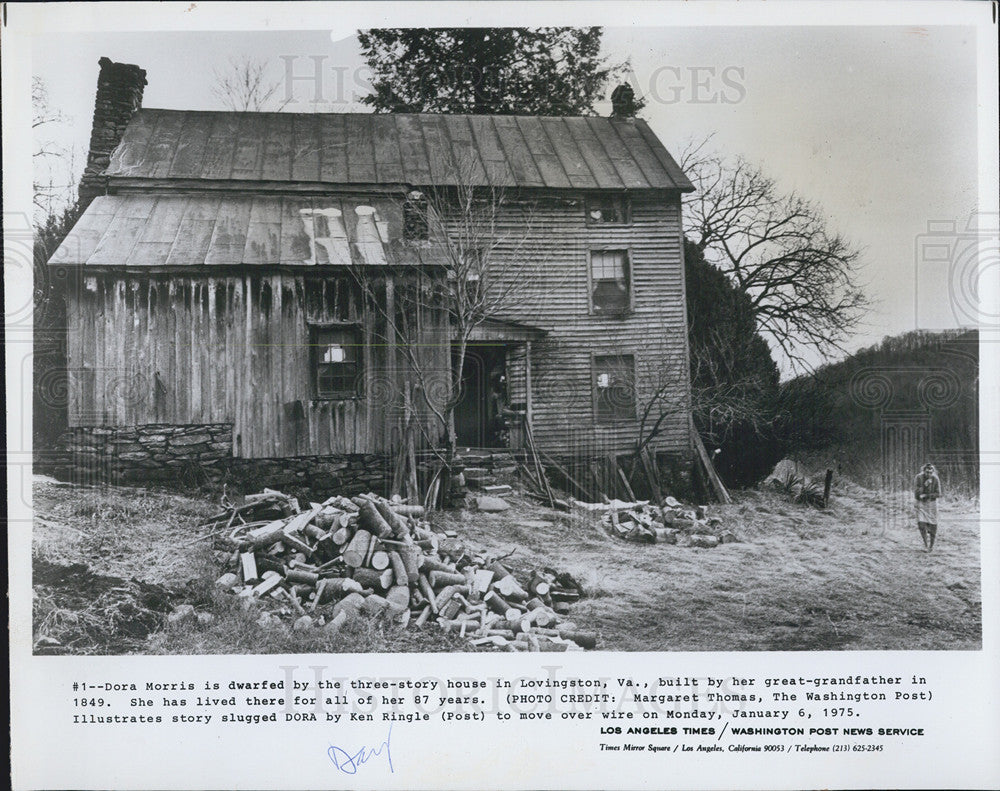 1975 Press Photo Dora Morris house - Historic Images