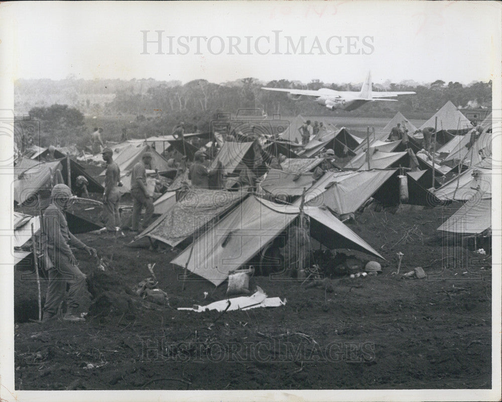 1966 Press Photo Military Equipment and tents - Historic Images