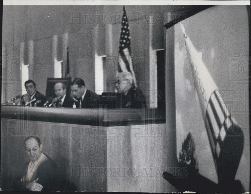 1969 Press Photo Missile pictures being reviewed - Historic Images