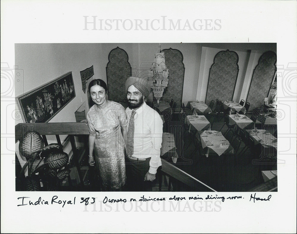 1983 Press Photo India Royal Restaurant - Historic Images