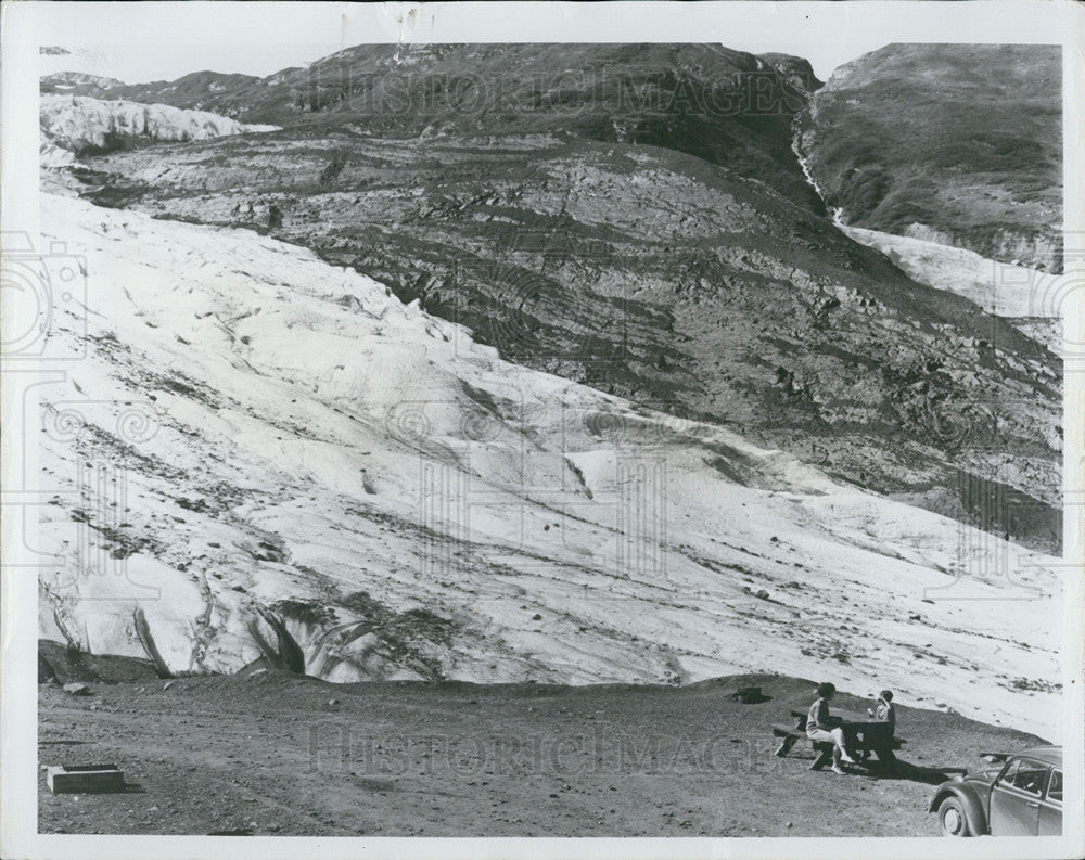 1968 Press Photo Worthington Glacier On Richardson Highway - Historic Images