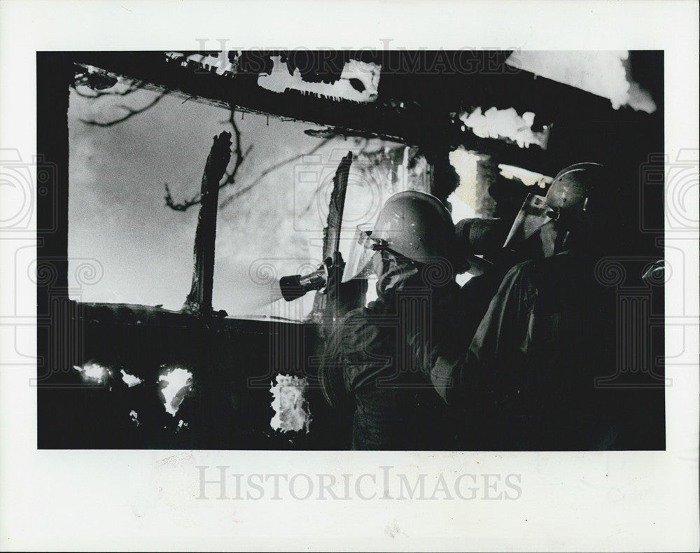 1981 Press Photo Indian Rocks Beach Fire Department Training - Historic Images