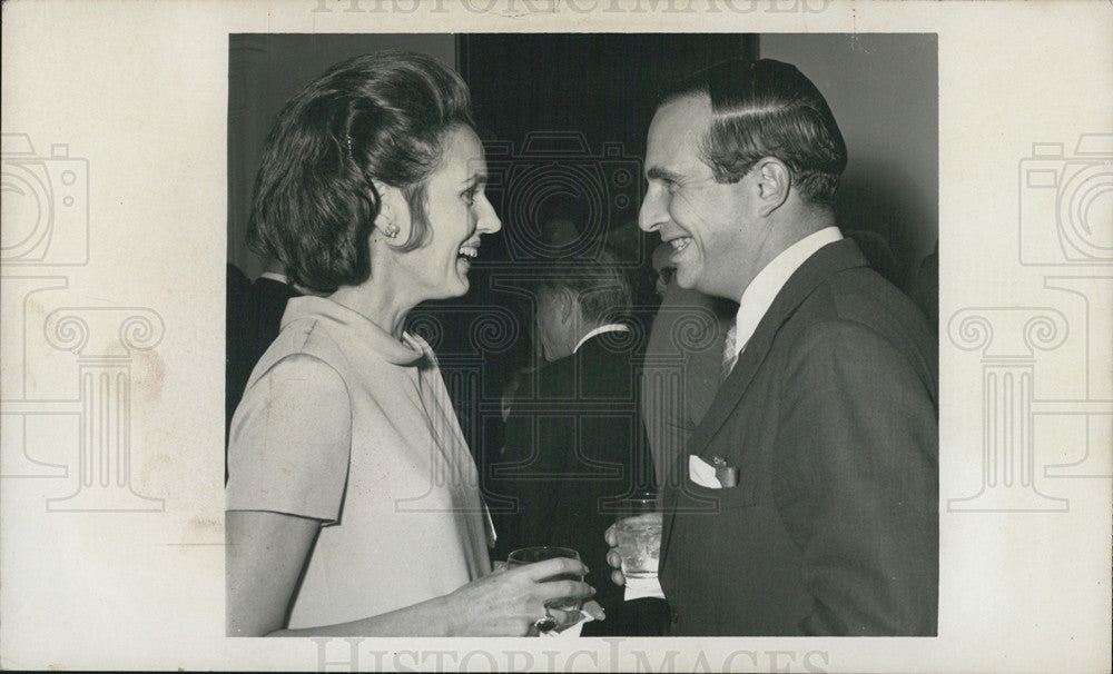 1968 Press Photo Charles Oercy And Rep Ogden At Restored Ford&#39;s Theater-Lincoln - Historic Images